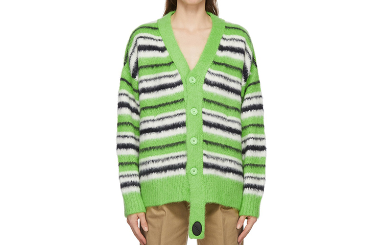 WE11DONE Unisex Green Mohair Blend Long Sleeve Sweater WD-KC9-20-044-U-GR