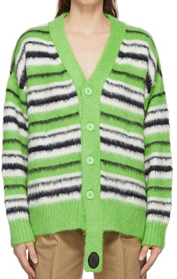 WE11DONE 男女綠色馬海毛混紡長袖毛衣 WD-KC9-20-044-U-GR Order WE11DONE 男女綠色馬海毛混紡長袖毛衣 WD-KC9-20-044-U-GR