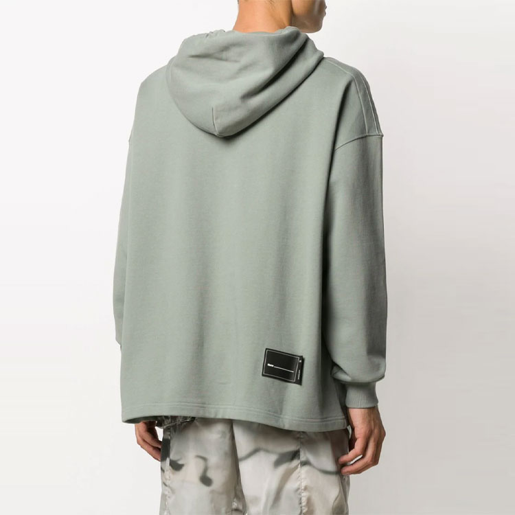 WE11DONE Unisex Grey Pullover Hoodie with Chest Logo Print. WD-TP5-19-500-KK 圖 4