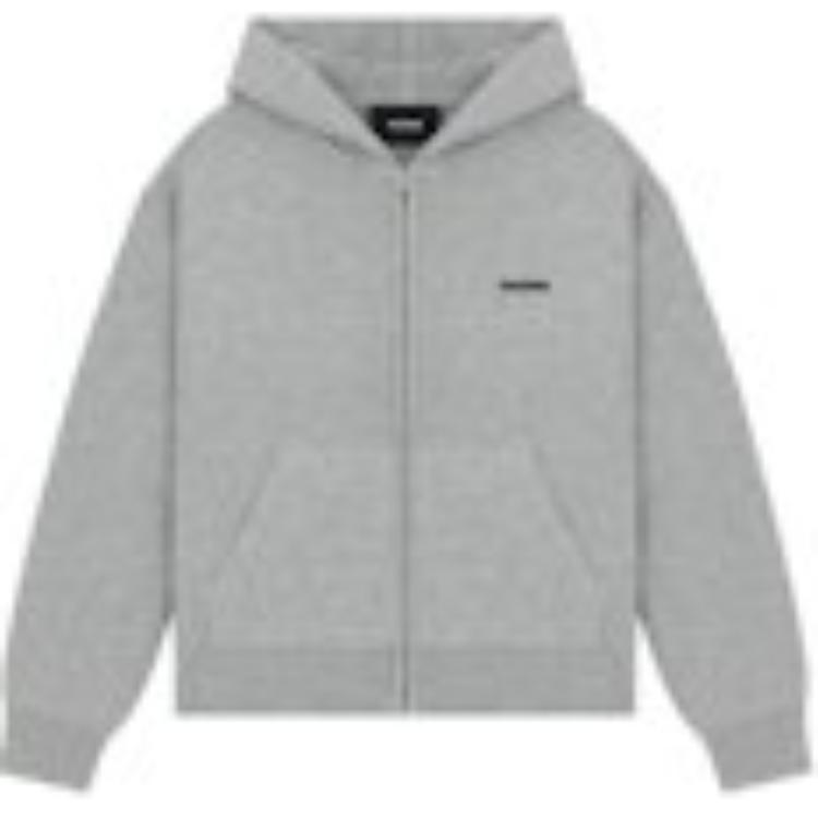 Order WE11DONE 男女款灰色字母印花拉鍊連帽外套 WD-KJ2-24-605-W-GY