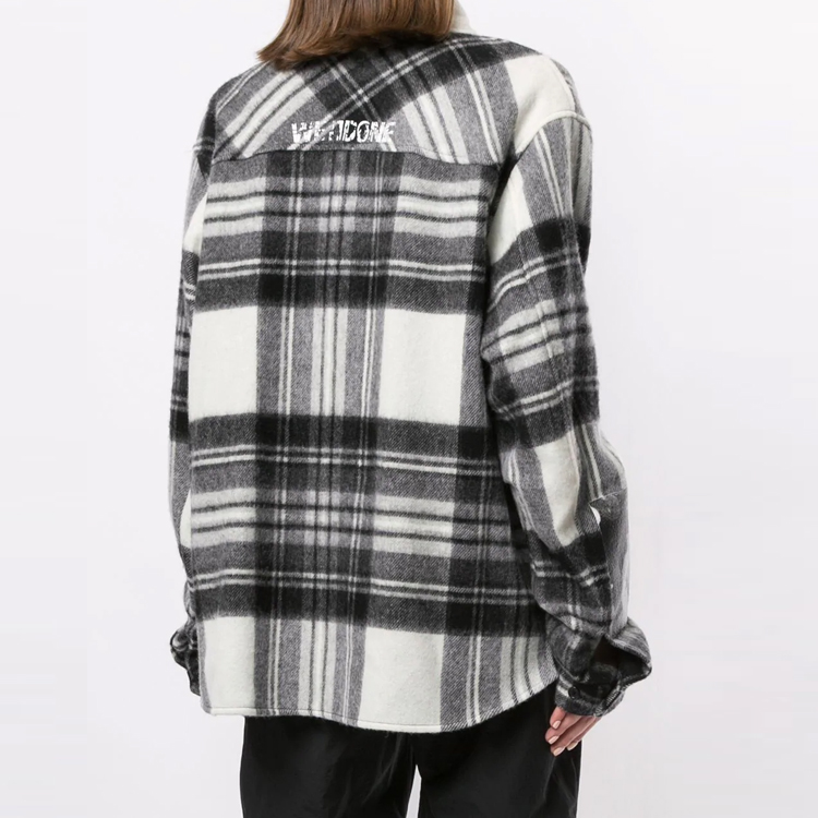 WE11DONE Unisex Half-Zip Wool Anorak Long Sleeve Shirt Grey WD-BL6-20-960-U-GY 圖 4