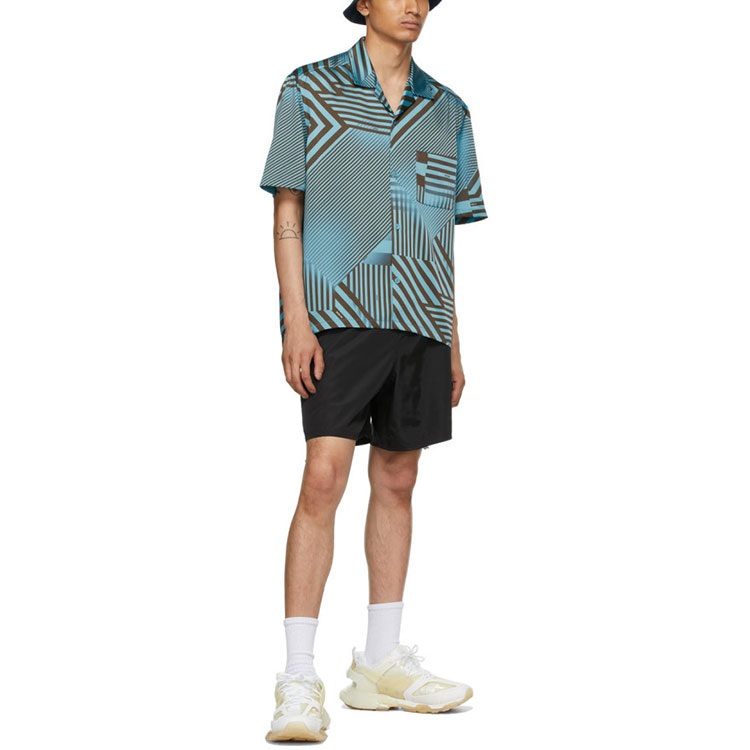 Lookbook WE11DONE Unisex High-Street Loose Fit Mid-Waist Casual Shorts Black. WD-PT1-21-256-U-BK