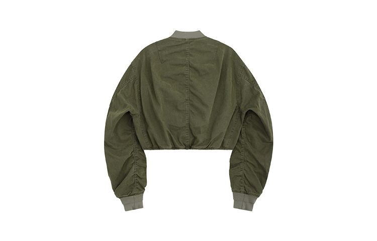 WE11DONE Unisex Khaki Washed Long Sleeve Cropped Loose-Fit Jacket WD-JP3-23-014-U-KK 圖 3