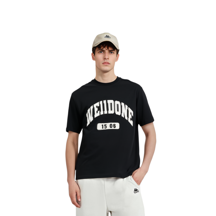 WE11DONE Unisex Letter Logo Graphic Casual Straight-Cut Short-Sleeve T-Shirt. WD-TT3-22-805-U-BK 圖 4