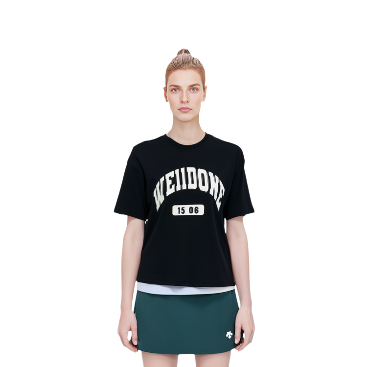 WE11DONE Unisex Letter Logo Graphic Casual Straight-Cut Short-Sleeve T-Shirt. WD-TT3-22-805-U-BK 圖 5