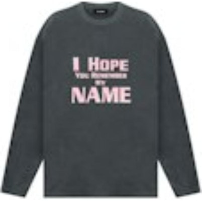 WE11DONE 男女同款字母印花深灰長袖圓領T恤 WD-TT2-24-762-U-CH Buy WE11DONE 男女同款字母印花深灰長袖圓領T恤 WD-TT2-24-762-U-CH