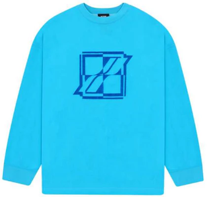 WE11DONE Unisex Light Blue Logo Print Crewneck Pullover Sweatshirt. WD-TT3-21-556-U-SK Order WE11DONE Unisex Light Blue Logo Print Crewneck Pullover Sweatshirt. WD-TT3-21-556-U-SK