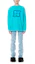 Lookbook WE11DONE Unisex Light Blue Logo Print Crewneck Pullover Sweatshirt. WD-TT3-21-556-U-SK