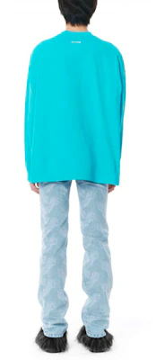 WE11DONE Unisex Light Blue Logo Print Crewneck Pullover Sweatshirt. WD-TT3-21-556-U-SK Shop WE11DONE Unisex Light Blue Logo Print Crewneck Pullover Sweatshirt. WD-TT3-21-556-U-SK