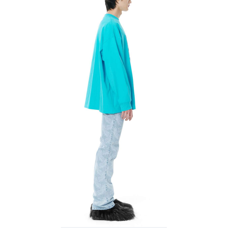 Purchase WE11DONE Unisex Light Blue Logo Print Crewneck Pullover Sweatshirt. WD-TT3-21-556-U-SK