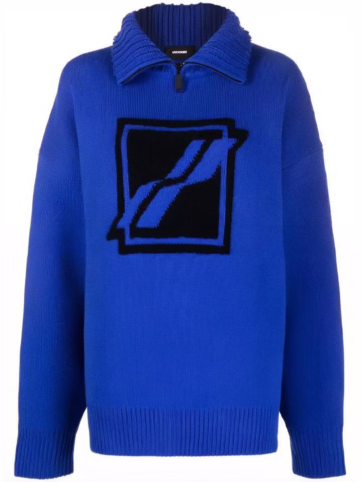 we-11-done-unisex-logo-long-sleeve-half-zip-wool-pullover-sweater-blue-wd-ko-3-21-603-u-bl