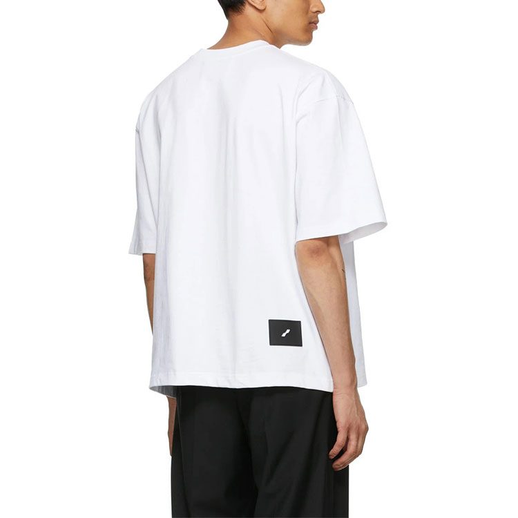 Purchase WE11DONE 男女同款 Logo 鏡面印花白色圓領T恤 WD-TT1-21-547-U-WH