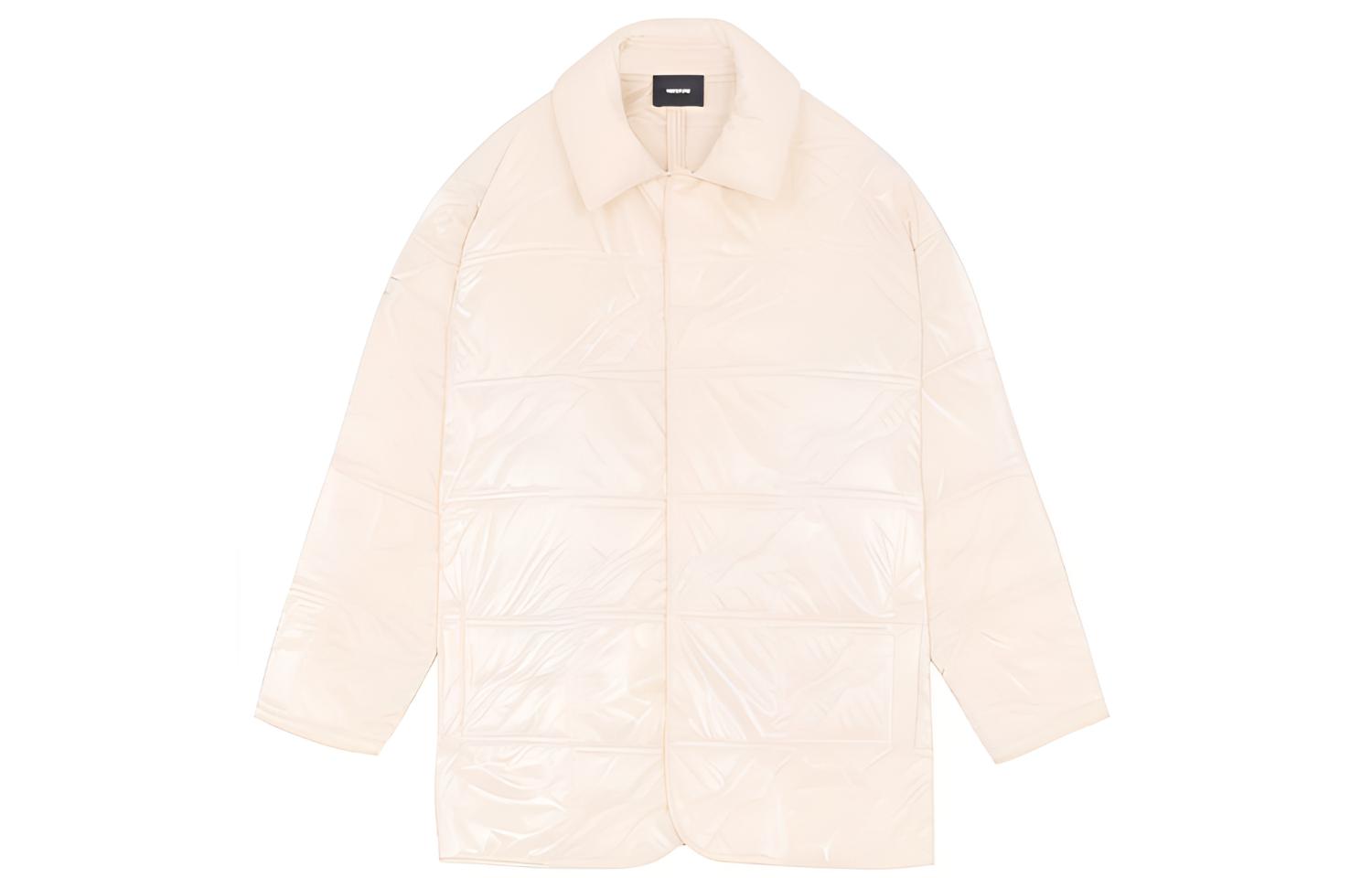 WE11DONE Unisex Loose Fit Beige Jacket with Lapel Collar WD-JK3-21-006-U-IV