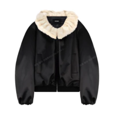 WE11DONE Unisex Loose Fit Zip-Up Jacket with Turn-Down Collar WD-JP3-22-013-U-BG
