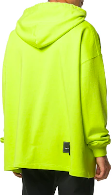 WE11DONE 男女同款荧光绿连帽衫 胸前logo印花 WD-TP5-19-500-LM Shop WE11DONE 男女同款荧光绿连帽衫 胸前logo印花 WD-TP5-19-500-LM