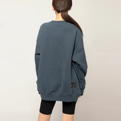 WE11DONE 男女款海军蓝前标志宽松圆领卫衣 WD-SS5-19-916-NV Details for WE11DONE 男女款海军蓝前标志宽松圆领卫衣 WD-SS5-19-916-NV