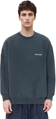 WE11DONE 男女款海军蓝前标志宽松圆领卫衣 WD-SS5-19-916-NV Sizing WE11DONE 男女款海军蓝前标志宽松圆领卫衣 WD-SS5-19-916-NV