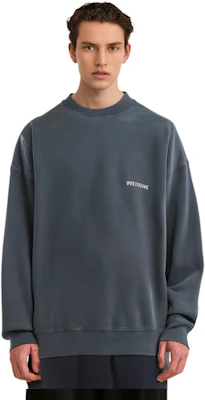 WE11DONE 男女款海军蓝前标志宽松圆领卫衣 WD-SS5-19-916-NV Cheap WE11DONE 男女款海军蓝前标志宽松圆领卫衣 WD-SS5-19-916-NV