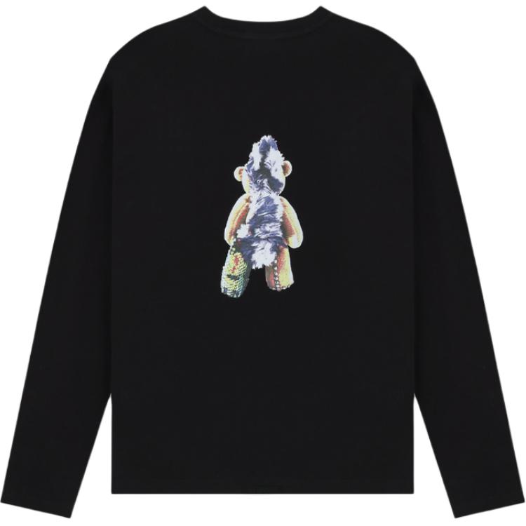 Lookbook WE11DONE 男女寬鬆版印花長袖T恤 黑色 WD-TT0-25-748-U-BK