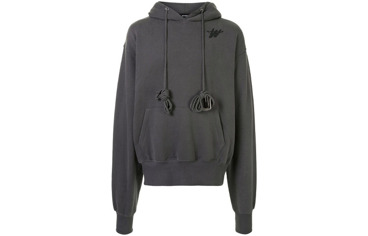 WE11DONE Unisex Oversized Hoodie Dark Grey WD-TP6-20-076-UG