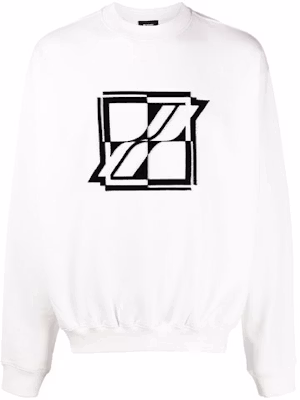 WE11DONE Unisex Oversized Logo Print Crewneck Sweatshirt White WD-TS3-21-555-U-WH Buy WE11DONE Unisex Oversized Logo Print Crewneck Sweatshirt White WD-TS3-21-555-U-WH