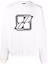 Buy WE11DONE Unisex Oversized Logo Print Crewneck Sweatshirt White WD-TS3-21-555-U-WH