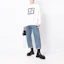 Lookbook WE11DONE Unisex Oversized Logo Print Crewneck Sweatshirt White WD-TS3-21-555-U-WH