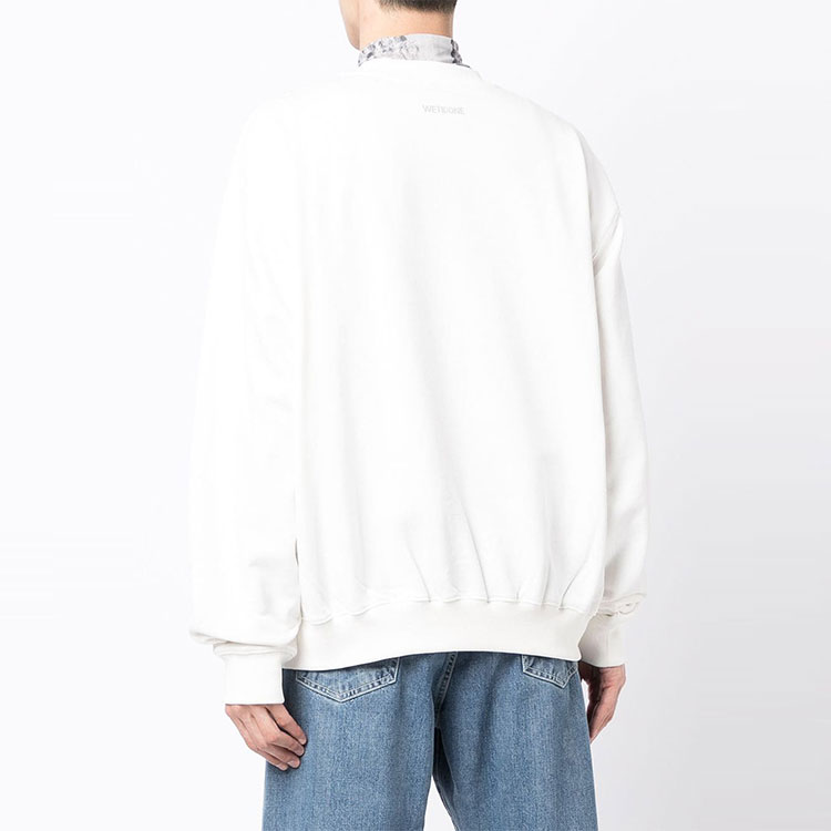 WE11DONE Unisex Oversized Logo Print Crewneck Sweatshirt White WD-TS3-21-555-U-WH 圖 6
