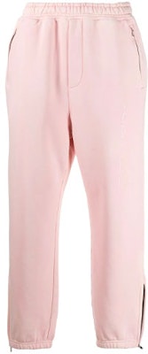 WE11DONE 男女款粉色Logo水洗直筒拉鍊運動褲 WD-TA8-20-110-U-PK Order WE11DONE 男女款粉色Logo水洗直筒拉鍊運動褲 WD-TA8-20-110-U-PK