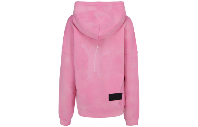 WE11DONE Unisex Pink Teddy Bear Hoodie Long Sleeve Pullover Sweatshirt. WD-TH8-20-102-U-PK 圖 3