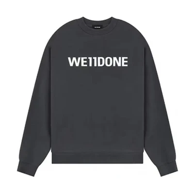 WE11DONE Unisex Pullover Crewneck Minimalist Sweatshirt WD-TS3-22-844-U-CH