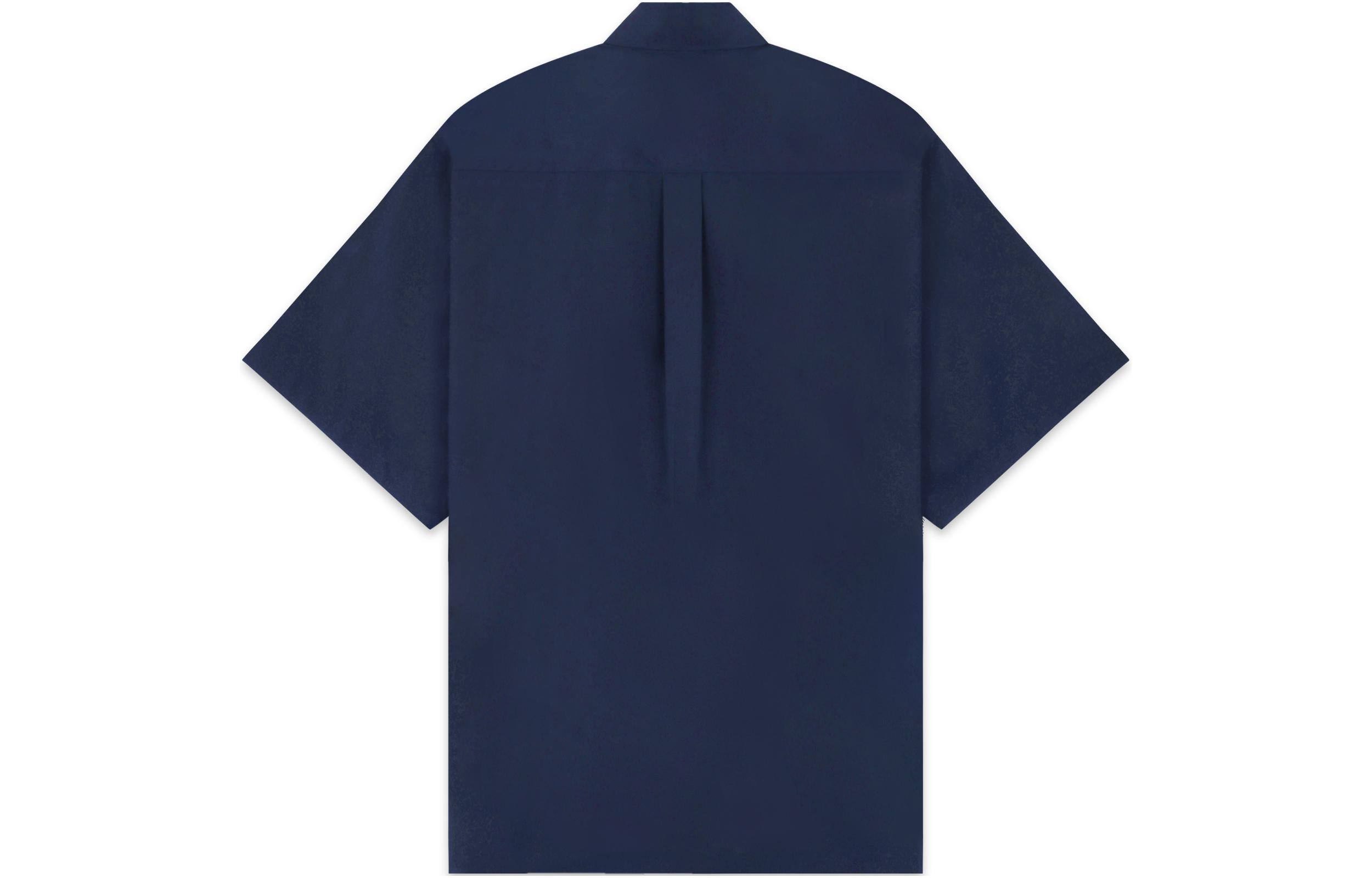 WE11DONE Unisex Solid Color Logo Print Short Sleeve Shirt. WD-SH3-22-214-U-NV 圖 3