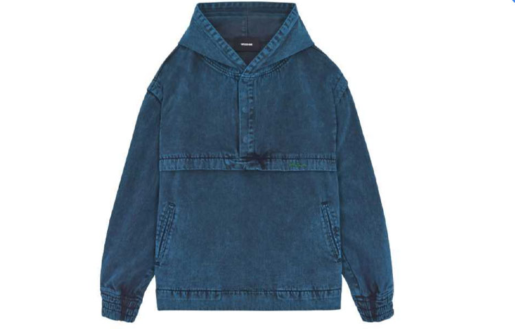 WE11DONE Unisex Solid Pullover Denim Sweatshirt Blue WD-DJ3-21-309-U-BL