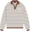 Shop WE11DONE 男女同款条纹长袖徽标POLO衫. WD-KT0-24-639-U