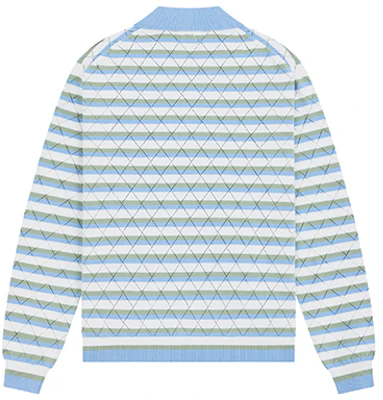 WE11DONE 男女同款条纹长袖徽标POLO衫. WD-KT0-24-639-U Sizing WE11DONE 男女同款条纹长袖徽标POLO衫. WD-KT0-24-639-U