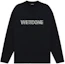 Buy WE11DONE Unisex Washed Black Long Sleeve T-Shirt with Pearl Pattern. WD-TT2-24-779-U-BK