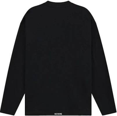 WE11DONE Unisex Washed Black Long Sleeve T-Shirt with Pearl Pattern. WD-TT2-24-779-U-BK Lookbook WE11DONE Unisex Washed Black Long Sleeve T-Shirt with Pearl Pattern. WD-TT2-24-779-U-BK