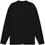Lookbook WE11DONE Unisex Washed Black Long Sleeve T-Shirt with Pearl Pattern. WD-TT2-24-779-U-BK