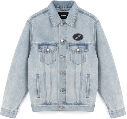 WE11DONE Unisex Washed Vintage Logo Denim Jacket - Classic Oversized Fit WD-DJ4-20-017-U-IC Order WE11DONE Unisex Washed Vintage Logo Denim Jacket - Classic Oversized Fit WD-DJ4-20-017-U-IC