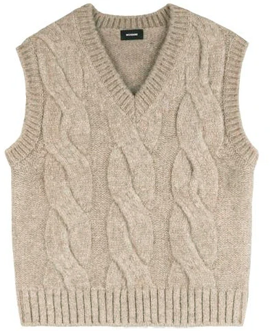 we-11-done-v-neck-cable-knit-sleeveless-vest-unisex-camel-color-wd-kv-8-20-090-u-bg