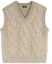 Order WE11DONE Rompi Rajut Tanpa Lengan V-Neck Unisex Warna Camel WD-KV8-20-090-U-BG