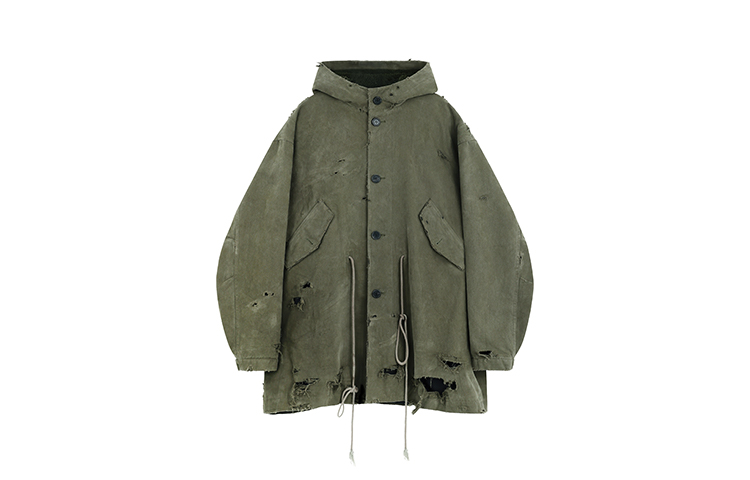 WE11DONE Washed Long Sleeve Canvas Parka Unisex WD-JP3-23-153-U-KK