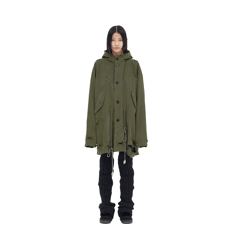 WE11DONE Washed Long Sleeve Canvas Parka Unisex WD-JP3-23-153-U-KK 圖 4