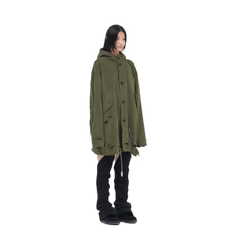WE11DONE Washed Long Sleeve Canvas Parka Unisex WD-JP3-23-153-U-KK 圖 5