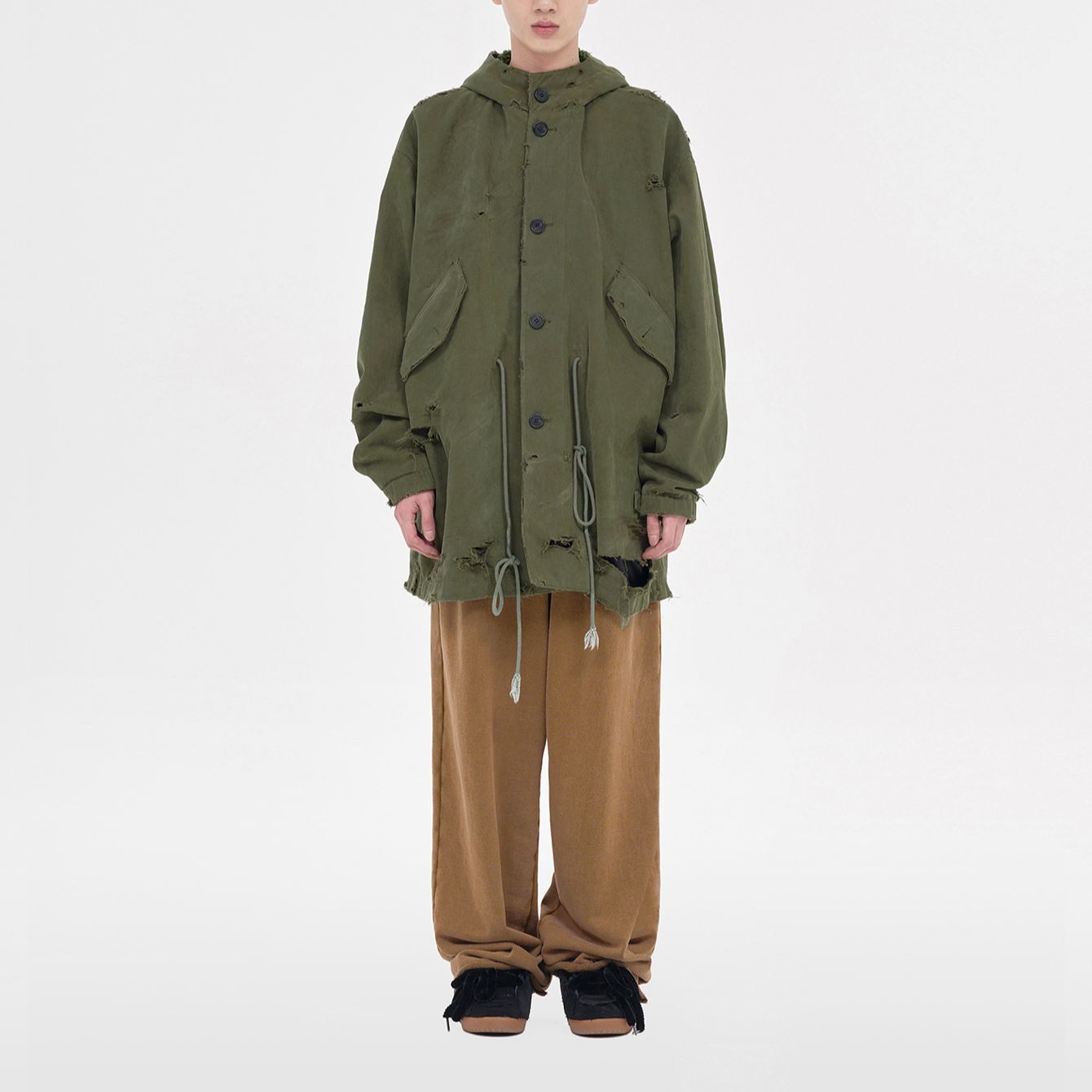 WE11DONE Washed Long Sleeve Canvas Parka Unisex WD-JP3-23-153-U-KK 圖 6