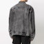 Shop WE11DONE Washed Oversized Grey Denim Jacket with Logo Patch - Fall Casualwear WD-DJ4-20-017-U-WASHBLACK