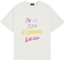 WE11DONE Washed Vintage Logo Print Ribbed Crewneck Unisex Short Sleeve T-Shirt White WD-TT0-24-705-U-WH WE11DONE Washed Vintage Logo Print Ribbed Crewneck Unisex Short Sleeve T-Shirt White WD-TT0-24-705-U-WH