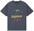 Order WE11DONE Washed Vintage Logo Printed Unisex Charcoal Ribbed Crewneck T-Shirt WD-TT0-24-705-U-CH
