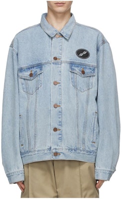 WE11DONE 水洗復古中性寬版標誌丹寧外套 - 秋季系列 WD-DJ4-20-017-U-ICE Order WE11DONE 水洗復古中性寬版標誌丹寧外套 - 秋季系列 WD-DJ4-20-017-U-ICE