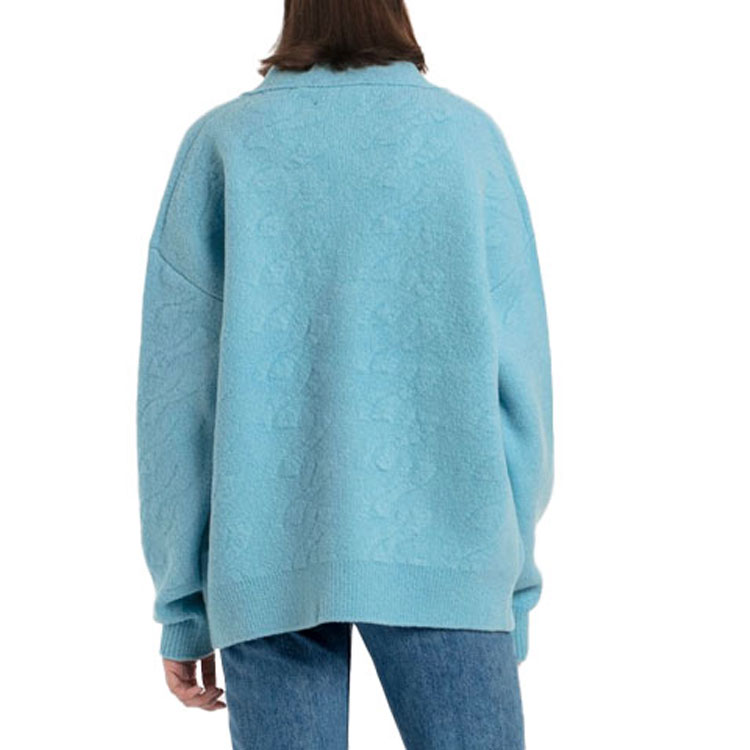 Purchase WE11DONE 波浪壓紋針織開衫 男女同款 藍色 WD-KC9-20-037-U-BL